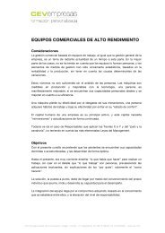 EQUIPOS COMERCIALES DE ALTO RENDIMIENTO - cev empresas