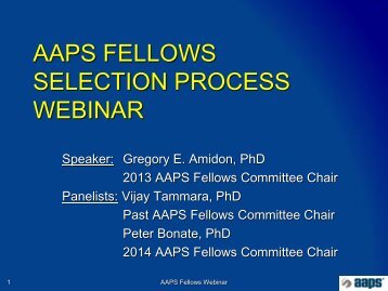 AAPS FELLOWS SELECTION PROCESS