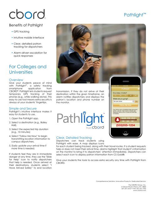 Pathlight - CBORD Solutions for Two-Year Institutions - The CBORD 