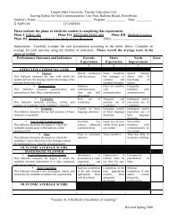 Scoring Rubric for Oral Communication - Coppin State University