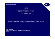 PIPA Signal Detection Forum 27 April 2010 Signal Detection ...