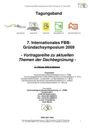 7. Internationales FBB- Gründachsymposium 2009