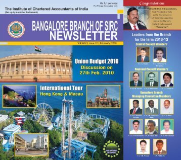 Blore Br_Feb_10_Covers.pmd - Bangalore Branch of SIRC