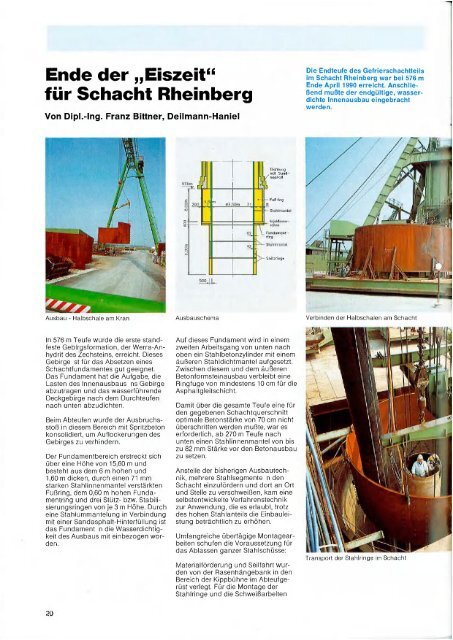 Kurznachrichten aus den Bereichen - Deilmann-Haniel Shaft Sinking