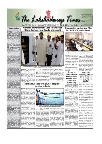 Lakshadweep Times 26 June 2013 - IntraLAK
