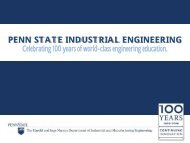 penn state industrial engineering - Industrial and Manufacturing ...