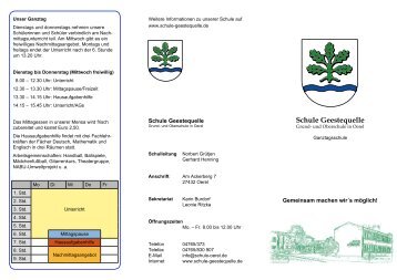 Schule Geestequelle - Schule Oerel