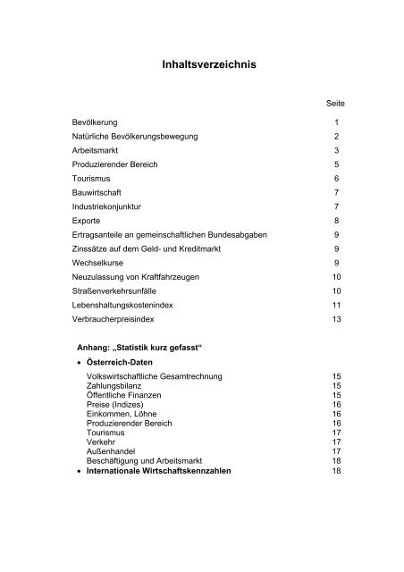 Neues von der Statistik J