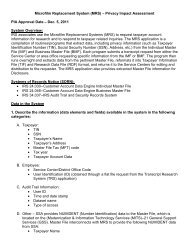 Microfilm Replacement System (MRS) â Privacy Impact Assessment