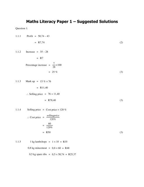 grade 11 assignment 1 measurement and finance memorandum