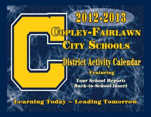 2012-2013 District Activity Calendar - Copley-Fairlawn City Schools