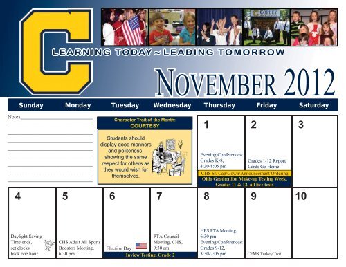 2012-2013 District Activity Calendar - Copley-Fairlawn City Schools