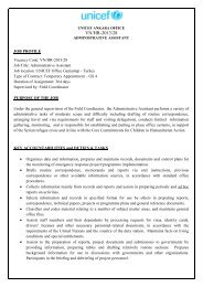 VACANCY VN 2013-28 Emergency Admin Assistant GS4