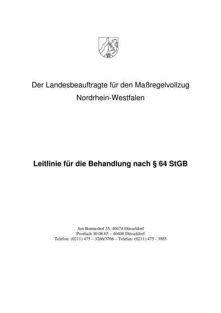 Leitlinie fÃ¼r die Behandlung nach Â§ 64 StGB (PDF)