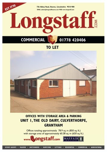 Unit 1, Culverthorpe particulars - Longstaff