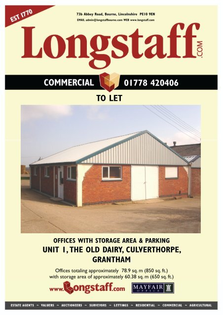 Unit 1, Culverthorpe particulars - Longstaff