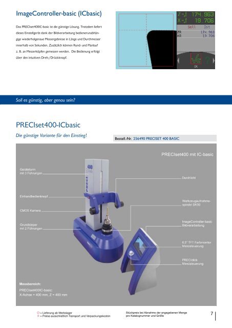 WerkzeugvoreinstellgerÃ¤te PRECIset400/600 - PRECITOOL CZ