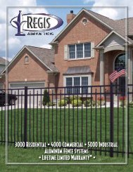 Regis Aluminum Fence Brochure - Sharon Fence