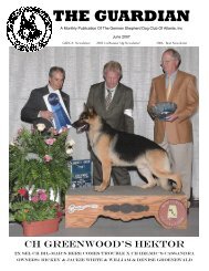 June 2007 Guardian - German Shepherd Dog Club of Atlanta