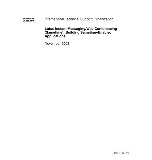 Lotus Instant Messaging/ Web Conferencing ... - IBM Redbooks