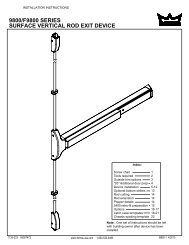 Exit Device Cross Reference Chart