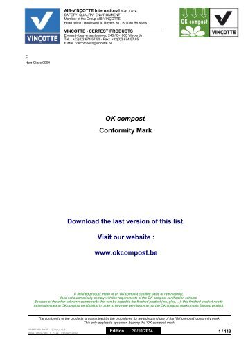 OK compost Conformity Mark Download the last version of this list ...