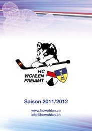 Saison 201 /201 1 2 - HC Wohlen Freiamt