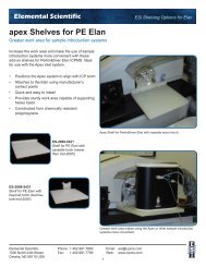 apex Shelves for PE Elan - Elemental Scientific