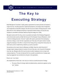 Key to Executing Strategy - Right Management