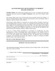 Affidavit of Seller - The Illinois Housing Development Authority