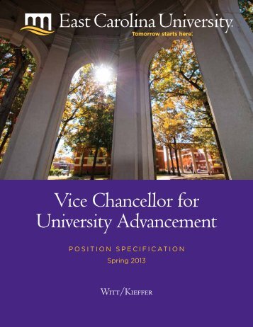 Vice Chancellor for University Advancement - Witt/Kieffer