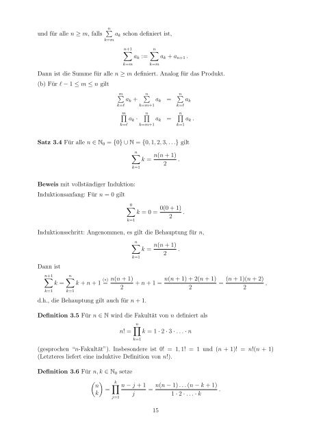 Vorlesungsskript - Mathematik