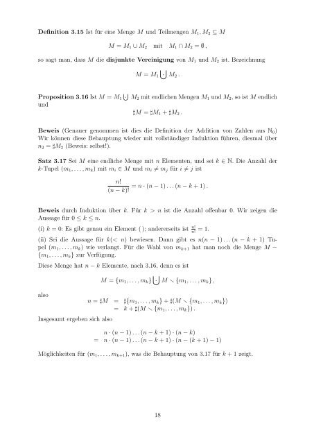 Vorlesungsskript - Mathematik