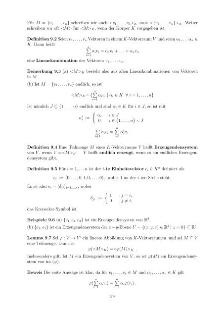 Vorlesungsskript - Mathematik