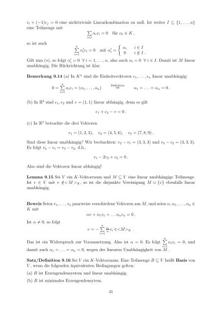 Vorlesungsskript - Mathematik