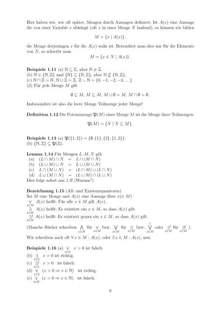 Vorlesungsskript - Mathematik