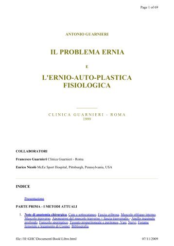 l'ernio-auto-plastica fisiologica - guarnieri hernia center