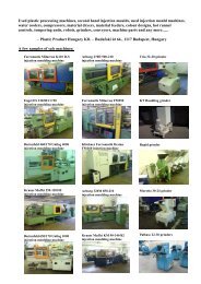 Used plastic processing machines, second hand injection