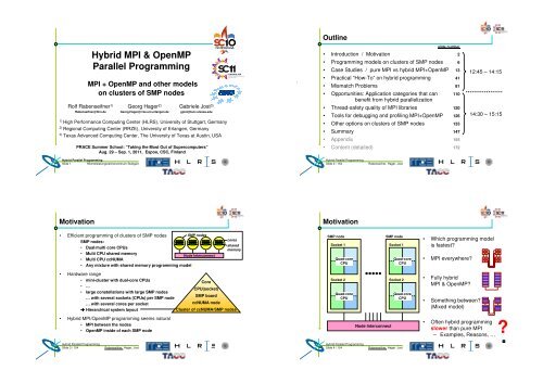 Hybrid MPI and OpenMP programming tutorial - Prace Training Portal