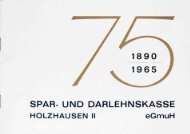 75 Jahre Spar- und Darlehnskasse Holzhausen II