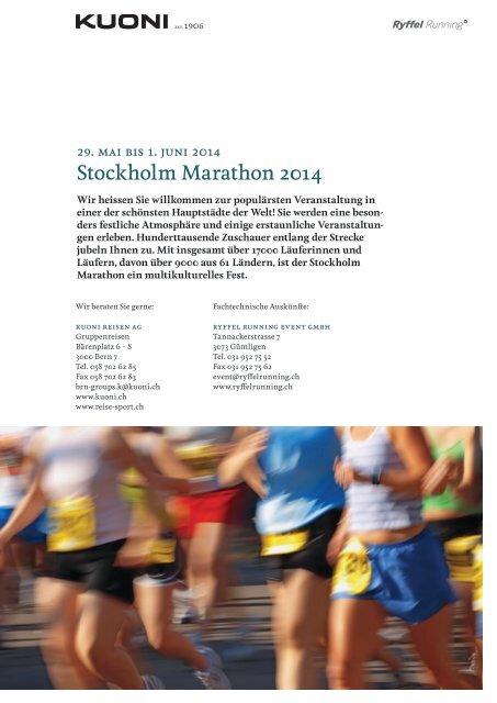 Stockholm Marathon 2014 - Kuoni Reisen