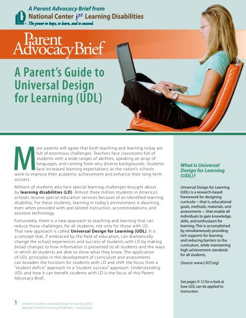 A Parent's Guide to Universal Design for Learning (UDL)