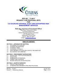 rfp no.: 11-0011 request for proposal - Citizens Property Insurance
