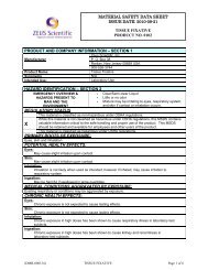 MSDS - ZEUS Scientific