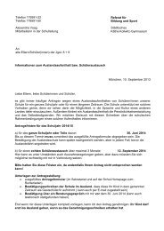 Schreiben - KÃ¤the-Kollwitz-Gymnasium - Referat fÃ¼r Bildung und Sport