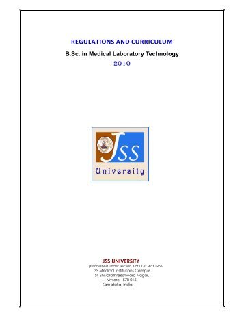 B.Sc. Medical Laboratory Technology - JSS University, Mysore