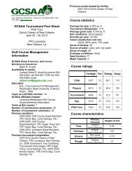 GCSAA Tournament Fact Sheet Golf Course ... - PGA TOUR Media