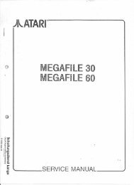 Atari Megafile 30 & 60 Service Manual (RLL) [undated]