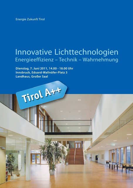 Innovative Lichttechnologien Energieeffizienz â€“ Technik - Energie Tirol