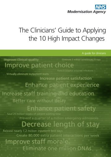The Clinicians' Guide to Applying the 10 High Impact Changes